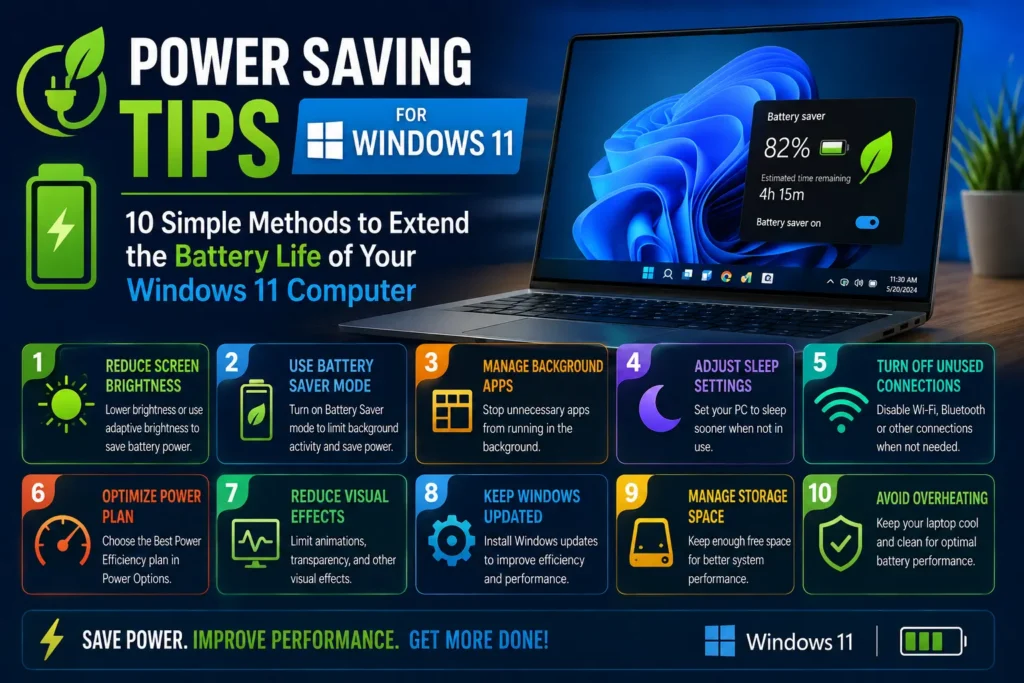 Power Saving Tips for Windows 11: 10 Simple Methods to Extend the Battery Life of Your Windows 11 Computer