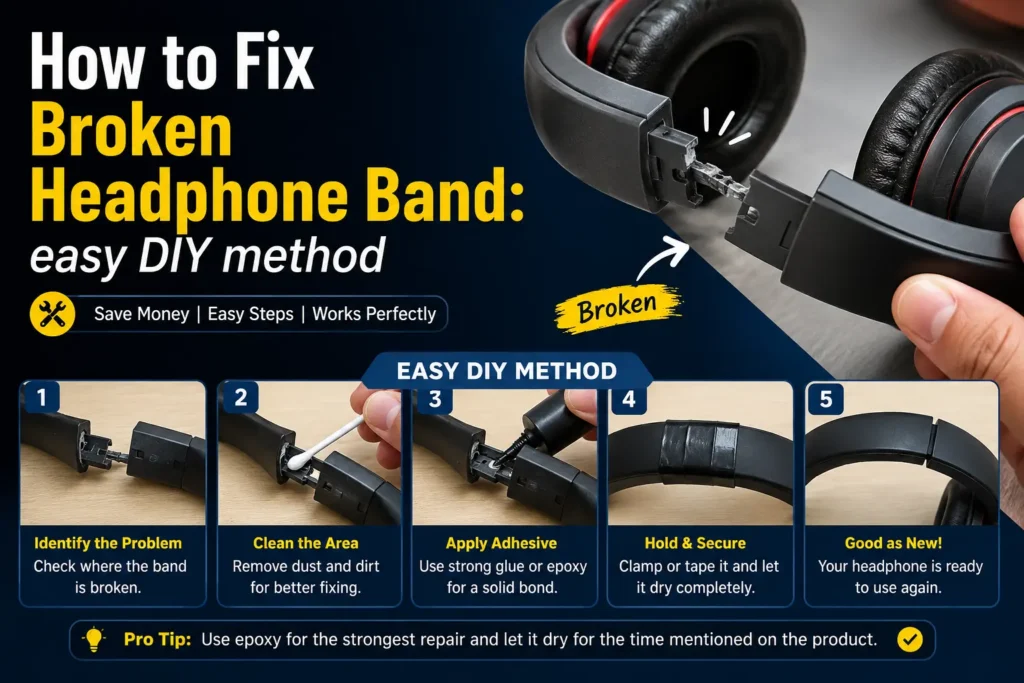 How to Fix Broken Headphone Band: easy DIY method
