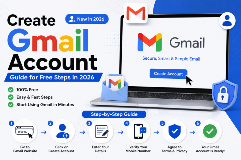 Create Gmail Account:Guide for free Steps in 2026